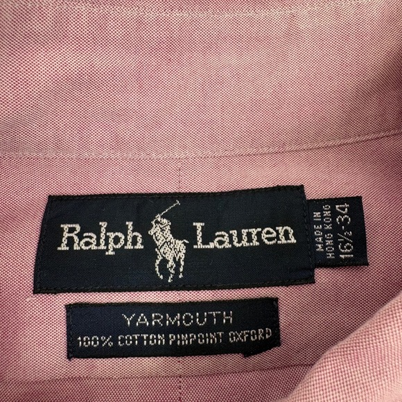 Ralph Lauren Yarmouth Purple Pinpoint Oxford Button Down Shirt 161/2 34 - Picture 5 of 7